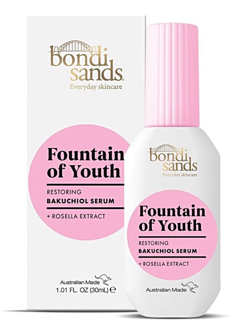 🆕 Bondi Sands Bakuchiol Serum Sample Swatch - Pink & White